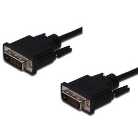Digitus připojovací kabel DVI-D(24+1), Stíněný, DualLink, Černý, 3m