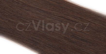 Asijské vlasy zakončené do trubičky odstín 2 Délka: 46 cm; Hmotnost: 0,5 g/pramínek; REMY kvalita