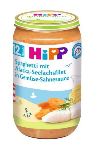 HIPP HiPP MENU Špagety s mořskou rybou a zeleninou 250g