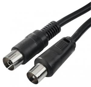 Anténní kabel prodlužovací, 75 Ohm, IEC, M-F, 2,5m černý