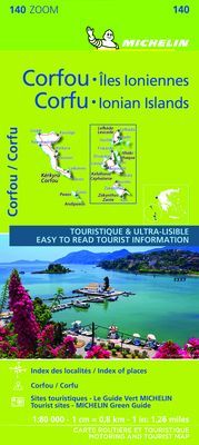 Corfu & the Ionian Islands - Michelin Zoom Map 140 - Maps(Sheet map)