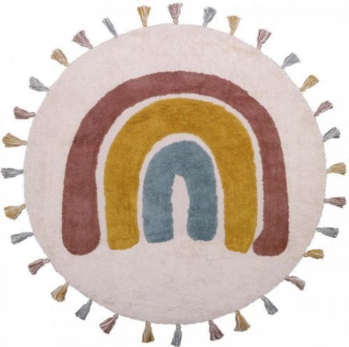 Dětský ručně vyrobený koberec Nattiot Rainbow, ø 110 cm