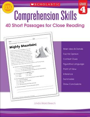 Comprehension Skills: Short Passages for Close Reading: Grade 4 (Beech Linda)(Paperback)
