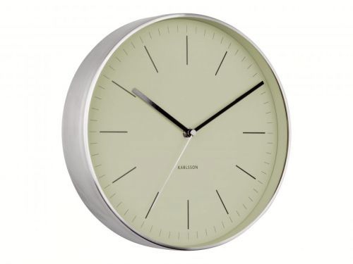 KARLSSON Nástěnné hodiny Minimal – zelená