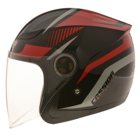 Moto helma Cassida Reflex černo-červená - XS (53-54)