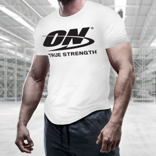 Tričko True Strength White M - Optimum Nutrition