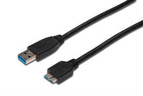 Kabel USB 3.0 A/Micro B 1 m černý