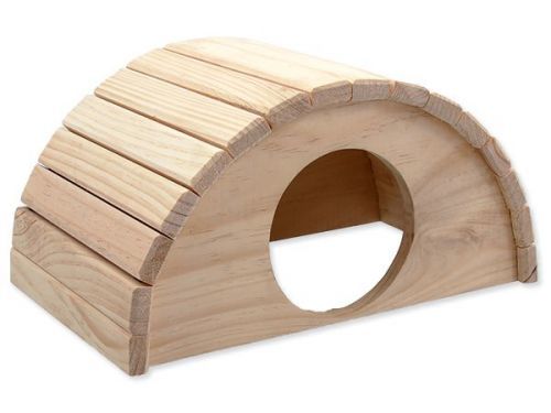Domek SMALL ANIMAL Půlkruh dřevěný 15x13x7,5cm