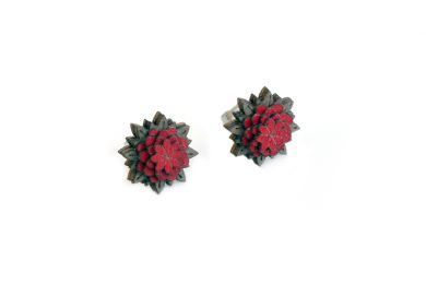 Red Flower Earrings