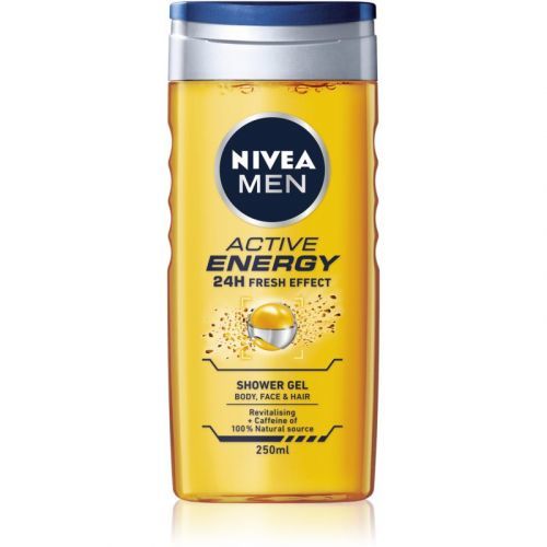 Nivea Active Energy osvěžující sprchový gel na tvář, tělo a vlasy 250 ml