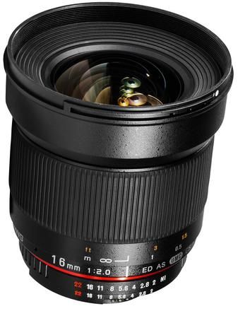SAMYANG 16 mm f/2 ED AS UMC CS pro Nikon F AE (APS-C)