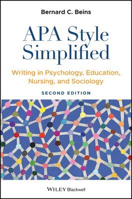 APA Style Simplified - Writing in Psychology, Education, Nursing, and Sociology (Beins Bernard C.)(Paperback / softback)