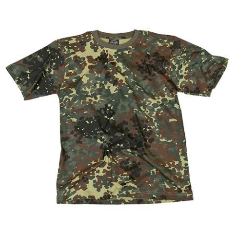 Tričko s krátkým rukávem maskovací potisk BW Flecktarn Mil-Tec® Vyberte velikost: L