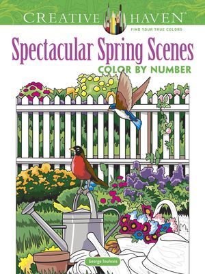 Creative Haven Spectacular Spring Scenes Color by Number (Toufexis George)(Paperback / softback)