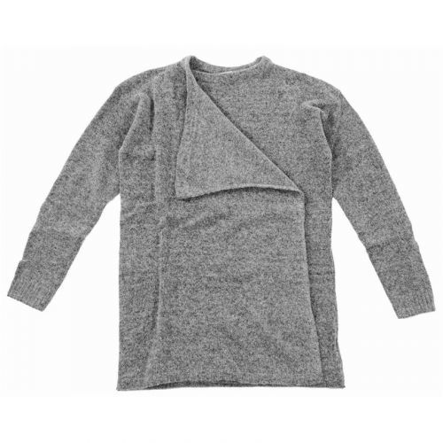 svetr ICHI - Knitted cardigan Grey Melange (10020)