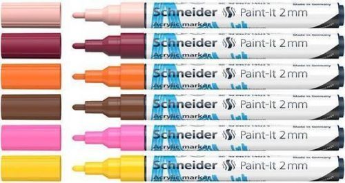 Acrylic marker set, 2 mm, SCHNEIDER 