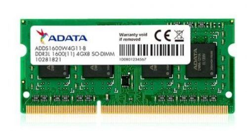 ADATA 4GB 1600MHz DDR3L CL11 SODIMM, 1.35V Single Tray