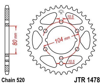 JT Sprockets Rozeta JTR 1478.34