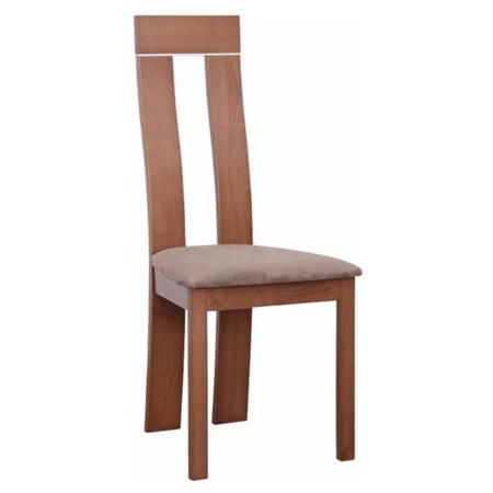 Dřevěná židle, třešeň/látka hnédá, DESI Tempo Kondela