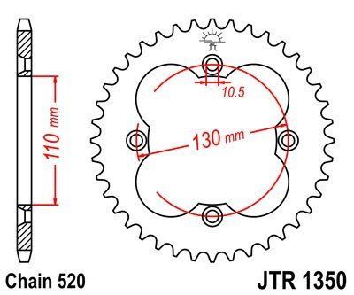 JT Sprockets Rozeta JTR 1350.39