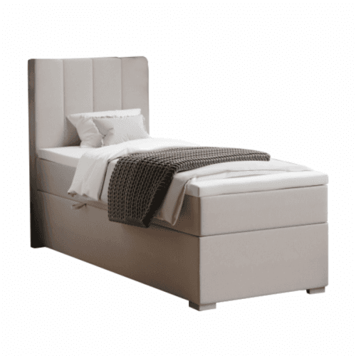 Boxspringová postel, jednolůžko, taupe, 80x200, levá, BRED