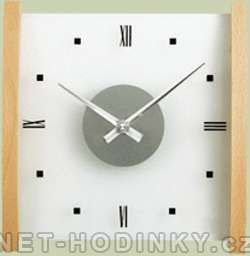 H&H Nástěnné hodiny skleněné H+H 1102.3, 1103.2  138987 1102.3 tmavé dřevo
