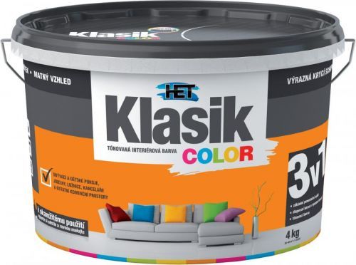 Malba interiérová HET Klasik Color oranž pomerančový, 4 kg