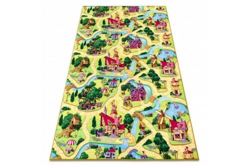 Associated Weavers koberce Dětský kusový koberec Pohádková vesnice - 100x165 cm Žlutá