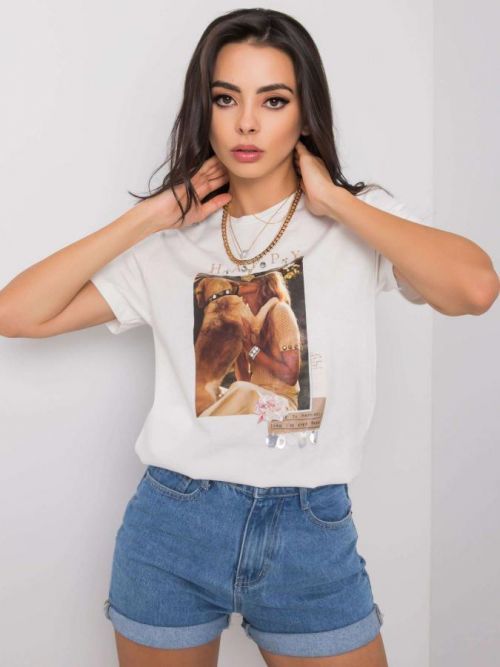 BÍLÉ TRIČKO HAPPY PM-TS-SS20RX208.10-WHITE Velikost: S