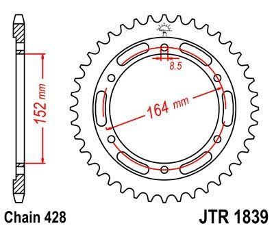 JT Sprockets Rozeta JTR 1839.55