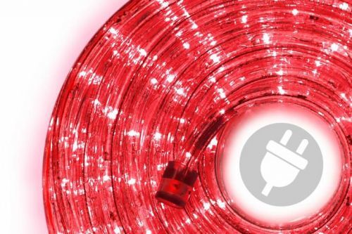 LED světelný kabel 10 m - červená, 240 diod
