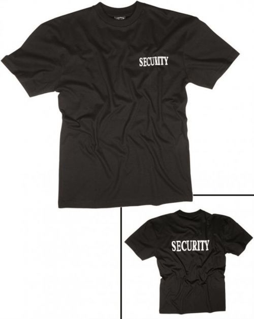 Tričko Mil-Tec Security - černé, L