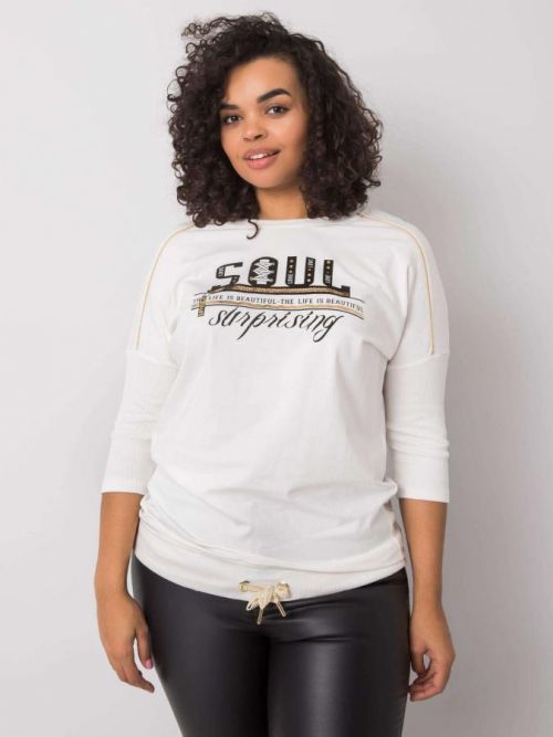 SMETANOVÁ HALENKA S POTISKEM -RV-BZ-6276.33P-ECRU Velikost: ONE SIZE