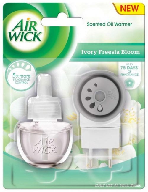 Air Wick Fresh Ivory Freesia Bloom - Bílé květy frézie elektrický osvěžovač vzduchu komplet 19 ml