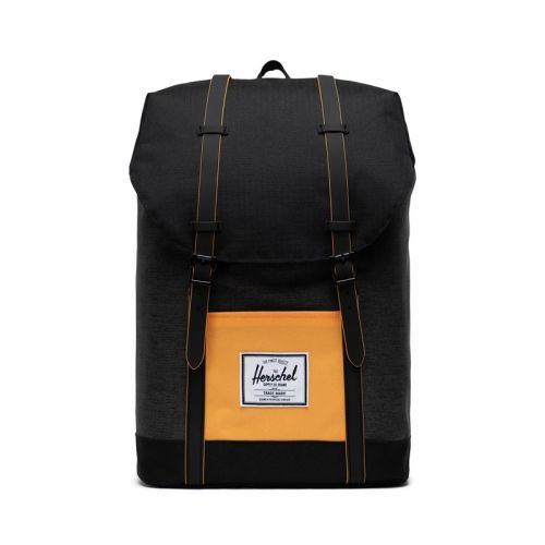 batoh HERSCHEL - Retreat Black Crosshatch-Black-Blazing Orange (04449) velikost: OS