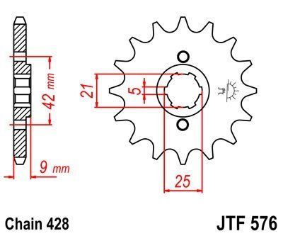 JT Sprockets Řetězové kolečko JTF 576.17
