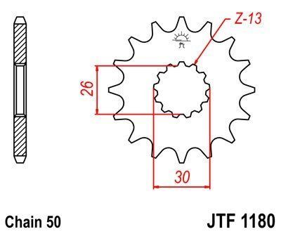 JT Sprockets Řetězové kolečko JTF 1180.18