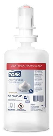 520800 Pěnové mýdlo, 1 l, antimikrobiální (biocid), S4, TORK