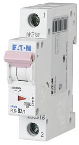 EATON Instalační jistič 6 kA, charakteristika B, 4 A, 1pól  PL6-B4/1