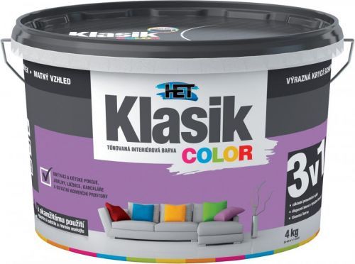 Malba interiérová HET Klasik Color fialový šeříkový, 4 kg