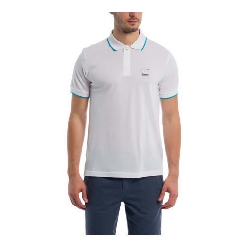 triko BENCH - Polo With Y/D Stripes Bright White (WH11185) velikost: M