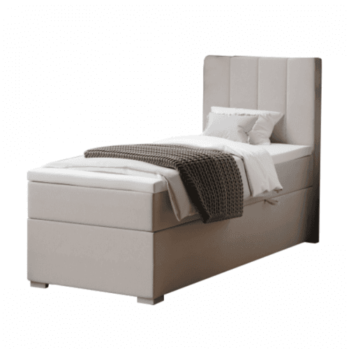 Boxspringová postel, jednolůžko, taupe, 80x200, pravá, BRED