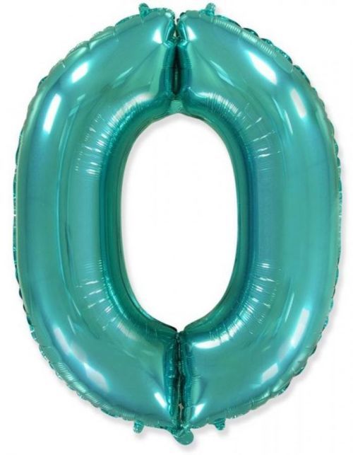 Balón foliový číslice tyrkysová (Tiffany) 115 cm - 0 - FLEXMETAL