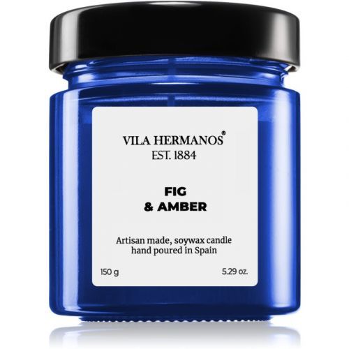 Vila Hermanos Apothecary Cobalt Blue Fig & Amber vonná svíčka 150 g