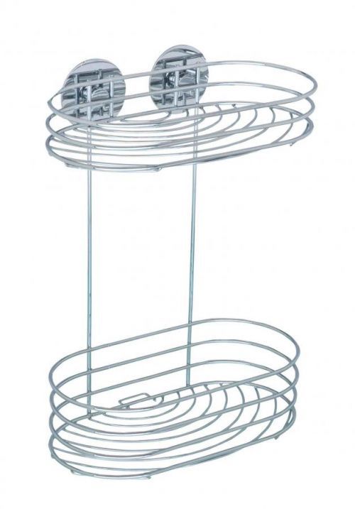 Samodržící dvoupatrová polička Wenko Turbo-Loc, až 40 kg