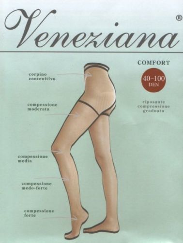 Veneziana Comfort 40 Punčochové kalhoty XL Nero