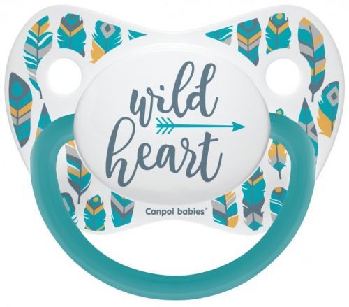 Canpol Babies Dudlík anatomický Wild Heart 18m+ C - tyrkysový 18m+