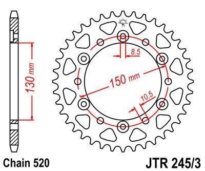 JT Sprockets Rozeta JTR 245/3.43