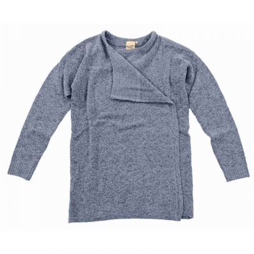 svetr ICHI - Knitted cardigan Dusty Blue (14018)