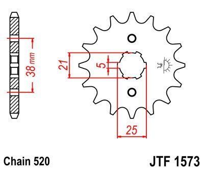 JT Sprockets Řetězové kolečko JTF 1573.13